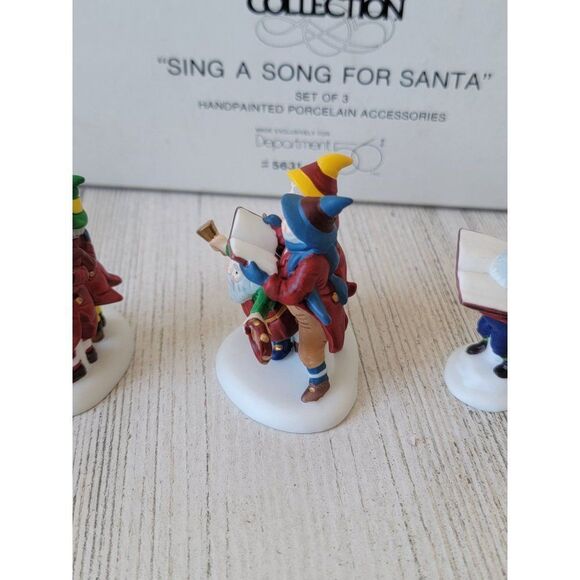 Dept 56 56316 Sing A Song For Santa village accessory xmas set - Picture 5 of 10